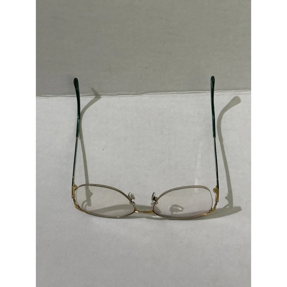 Tura Mod 433 Gold Oval Half-Rimmed 53‎ 17 Metal glasses Frames Japan vintage